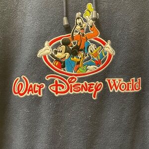 Vintage Disney‎ World Hoodie Adults Size 2XL Navy Mickey Mouse Fleece Sweatshirt